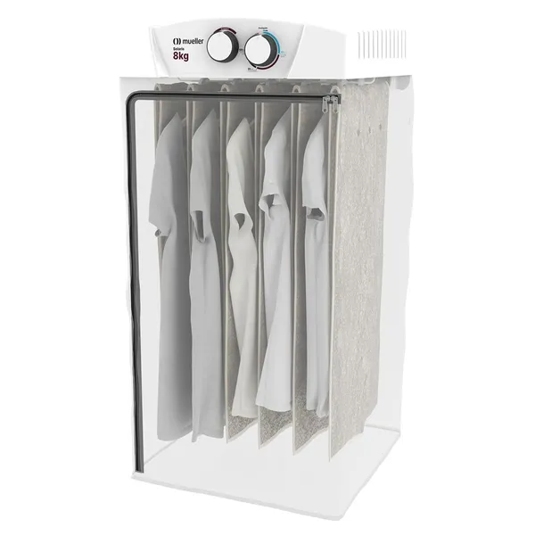 Secadora de Roupa Mueller Solaris 8 kg com timer ar quente e frio 6 varões e 5 cabides