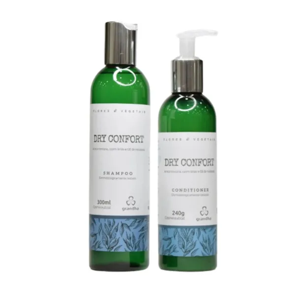Kit Shampoo e Condicionador Dry Confort Flores e Vegetais — Raiz Oleosa e Pontas Secas