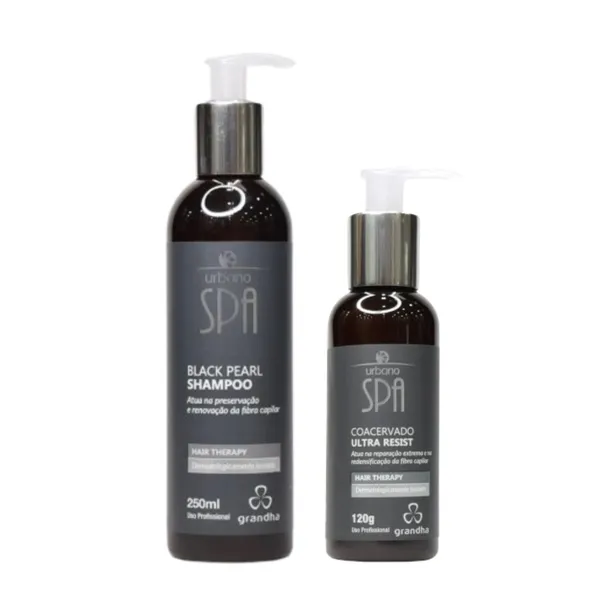 Reconstrutor Coacervado + Magma Power Urbano Spa Black Tratamento Queda Capilar