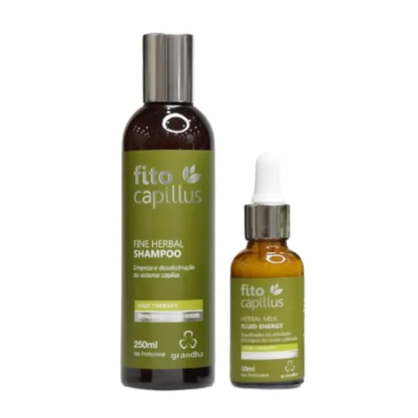 Shampoo + Tônico Reparação Milk Fito Capillus Herbal Terapia Couro Cabeludo Sensível