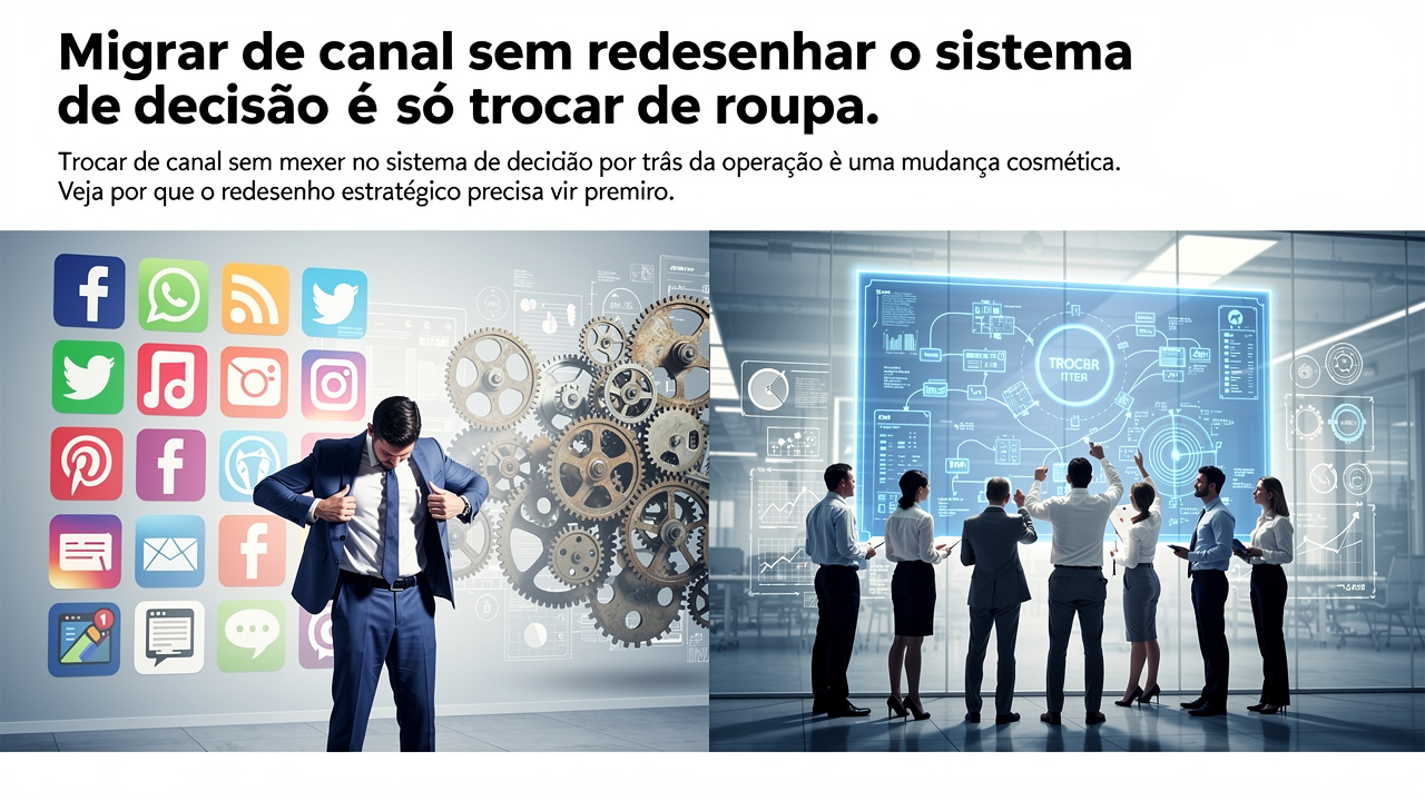 Migrar de canal sem redesenhar o sistema de decisão é só trocar de roupa