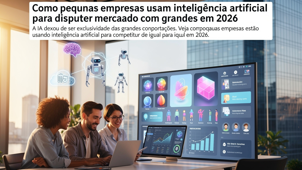 Como pequenas empresas usam inteligência artificial para disputar mercado com grandes em 2026