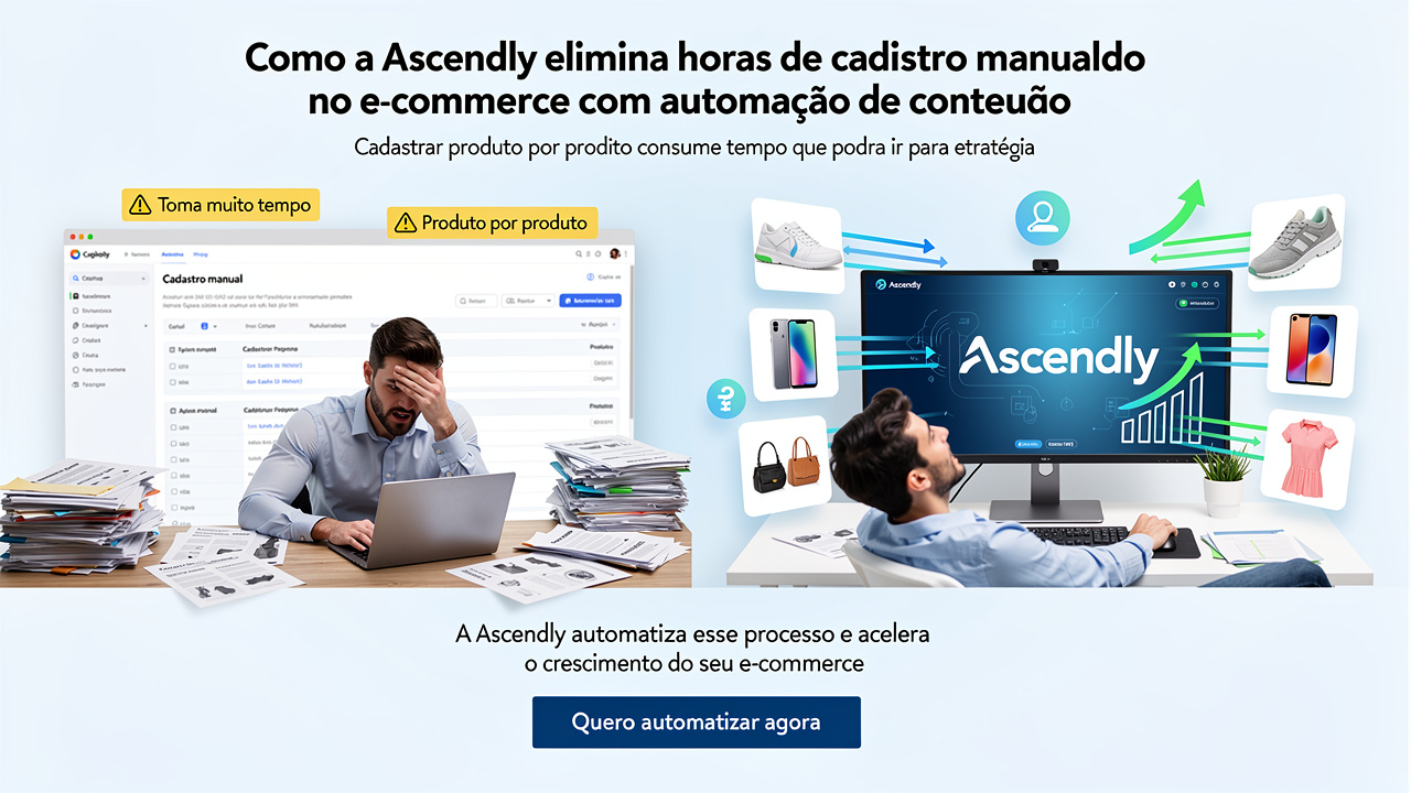 Como a Ascendly elimina horas de cadastro manual no e-commerce com automação de conteúdo