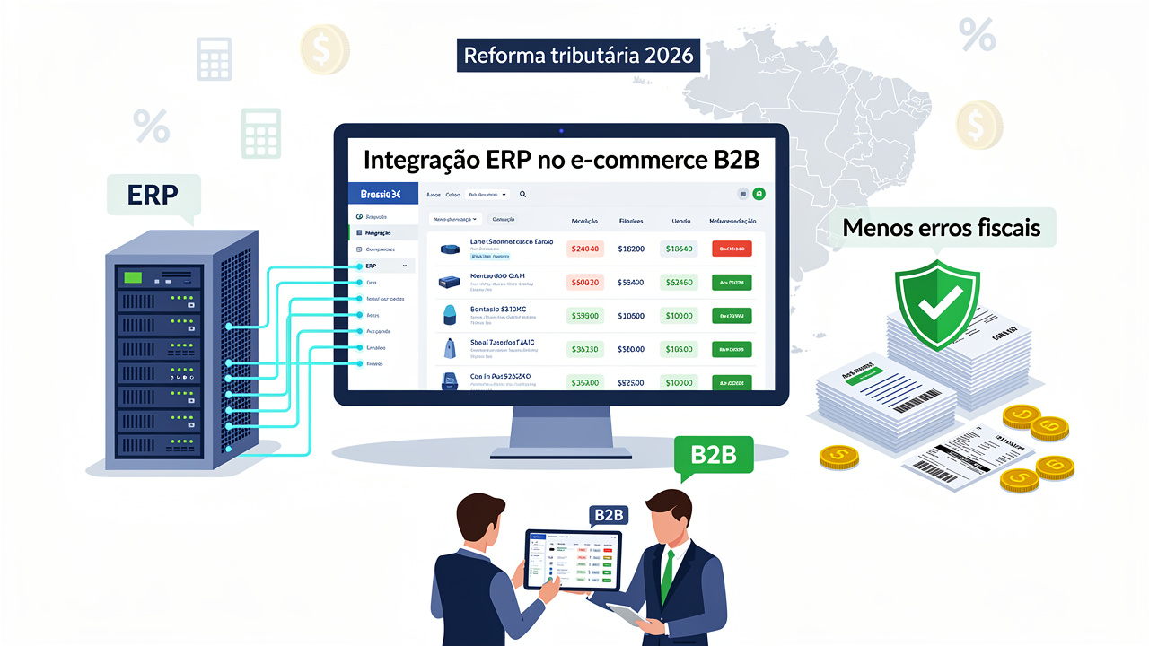 Integrar ERP no e-commerce B2B reduz erros fiscais em 2026