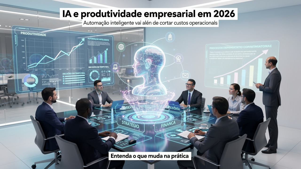 IA e produtividade empresarial em 2026 mostram que automação inteligente vai além de cortar custos operacionai