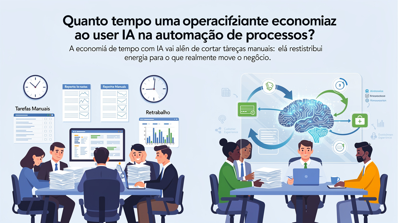 Quanto tempo uma operação realmente economiza ao usar IA na automação de processos