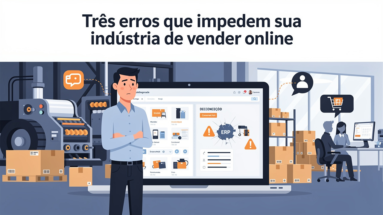 Três erros que impedem sua indústria de vender online
