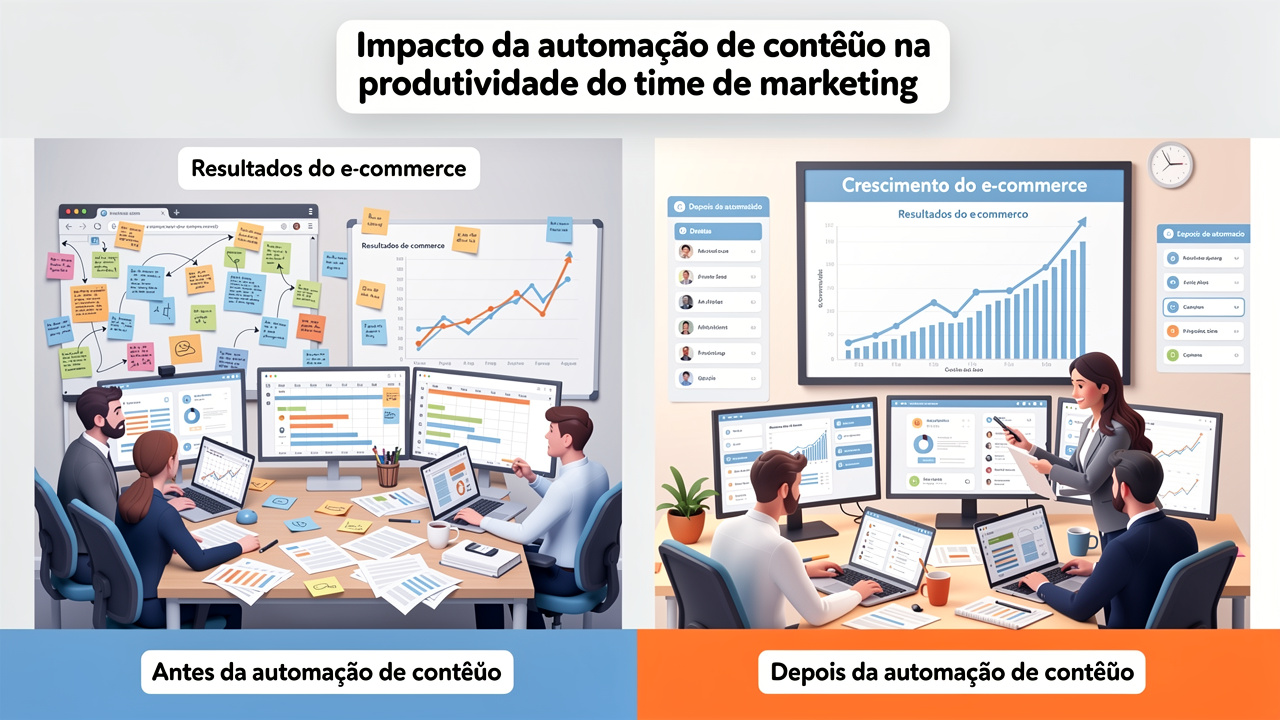 O que acontece com a produtividade do time quando a automação de conteúdo entra na rotina de marketing