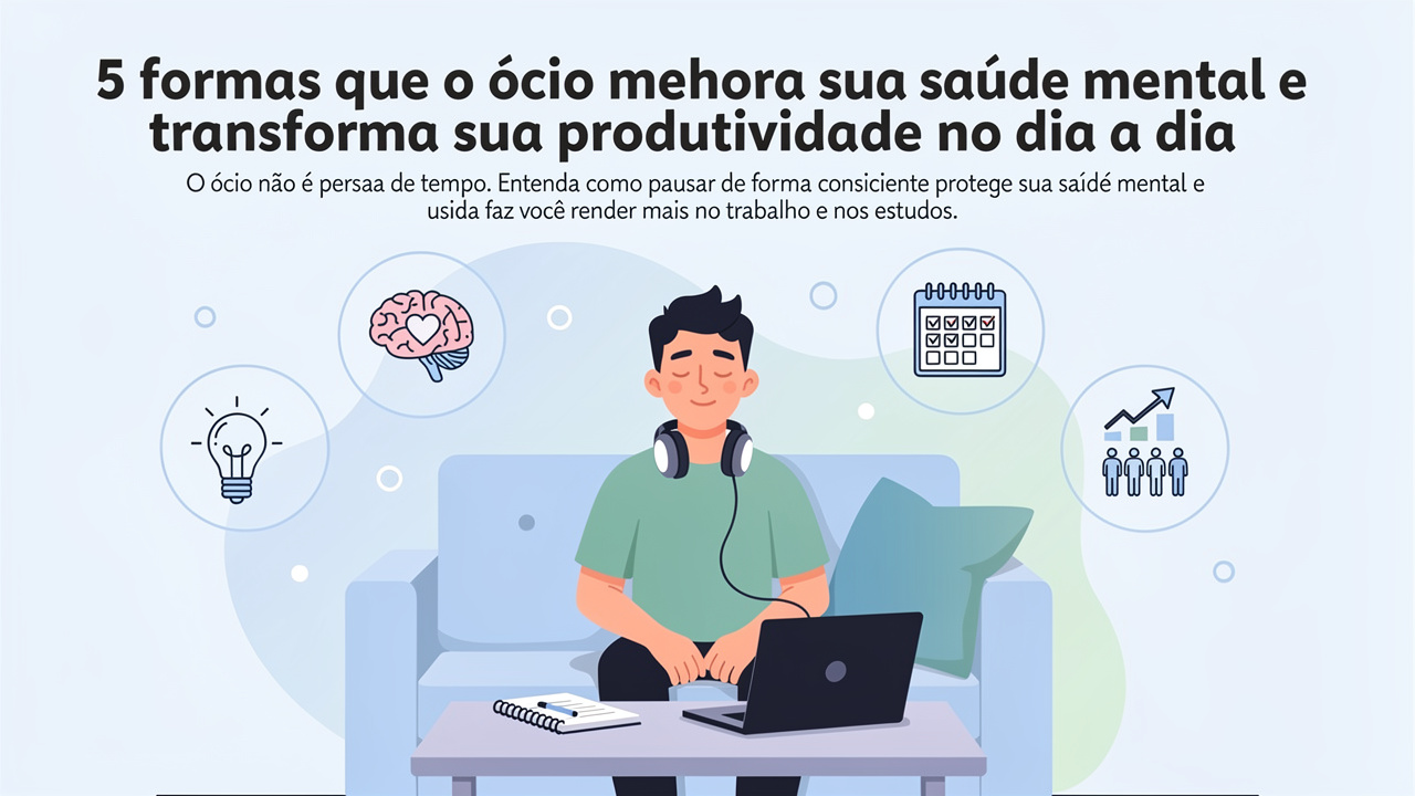 5 formas que o ócio melhora sua saúde mental e transforma sua produtividade no dia a dia