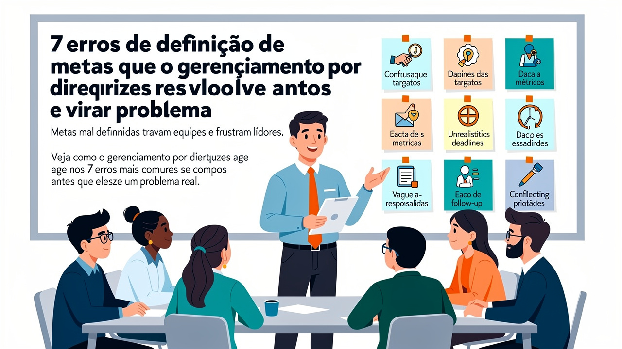7 erros de definição de metas que o gerenciamento por diretrizes resolve antes de virar problema