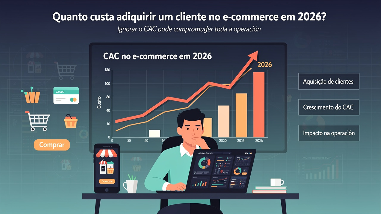Quanto custa adquirir um cliente no e-commerce em 2026 e o que esses dados revelam sobre seu CAC