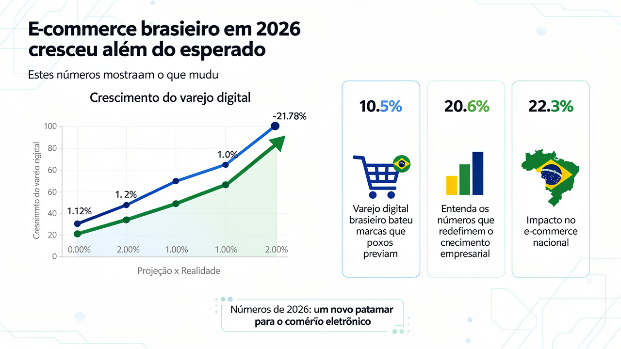 E-commerce brasileiro em 2026 cresceu além do esperado e estes números mostram o que mudou