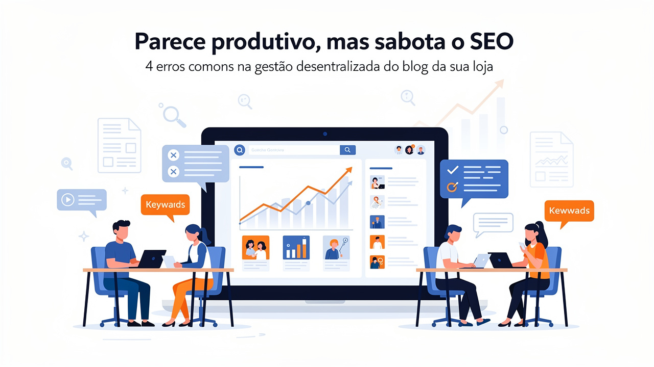 Parece produtivo, mas sabota o SEO. 4 erros comuns na gestão descentralizada do blog da sua loja