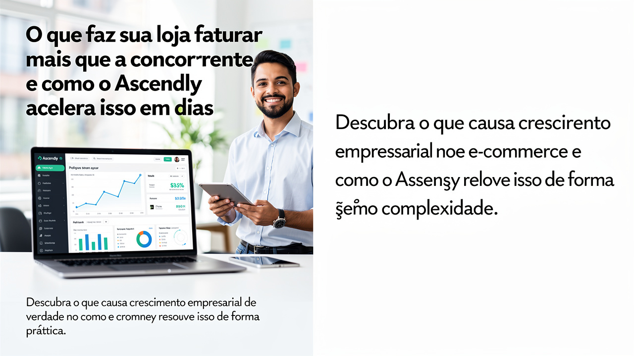 O que faz sua loja faturar mais que a concorrente e como o Ascendly acelera isso em dias