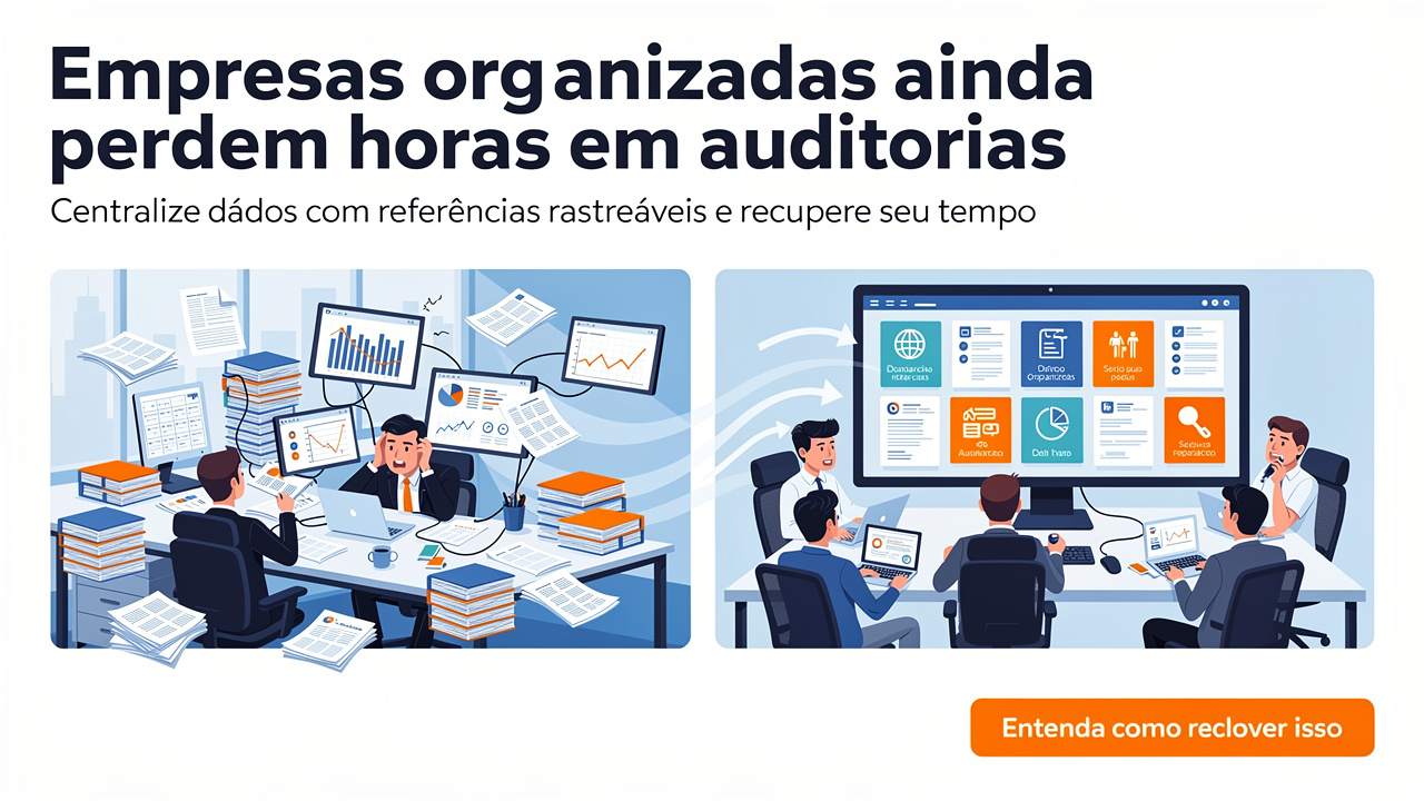 Parecem organizadas, mas perdem tempo em auditorias por não centralizar dados com referências claras