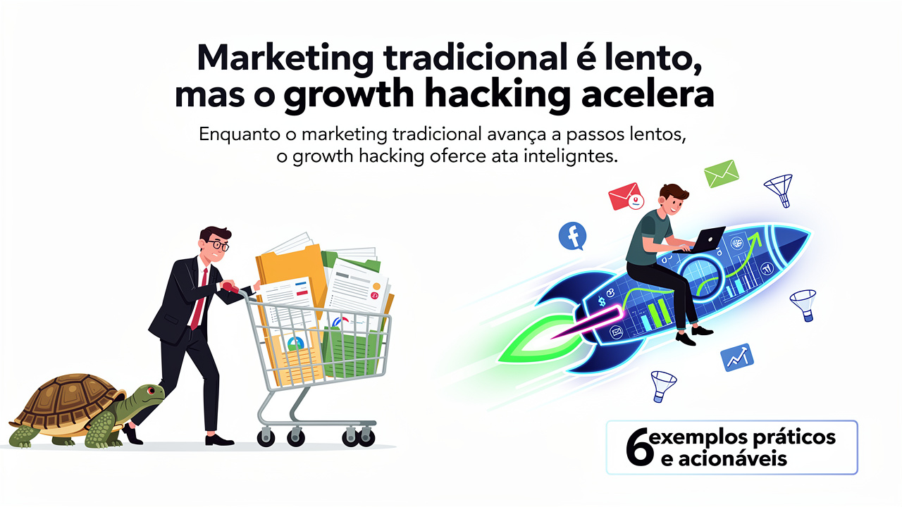 Marketing tradicional é lento, mas o growth hacking acelera, 6 exemplos práticos