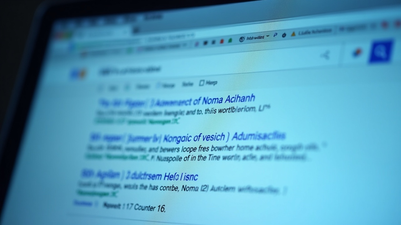 Tela de computador mostrando resultados de busca com um resumo gerado por inteligência artificial