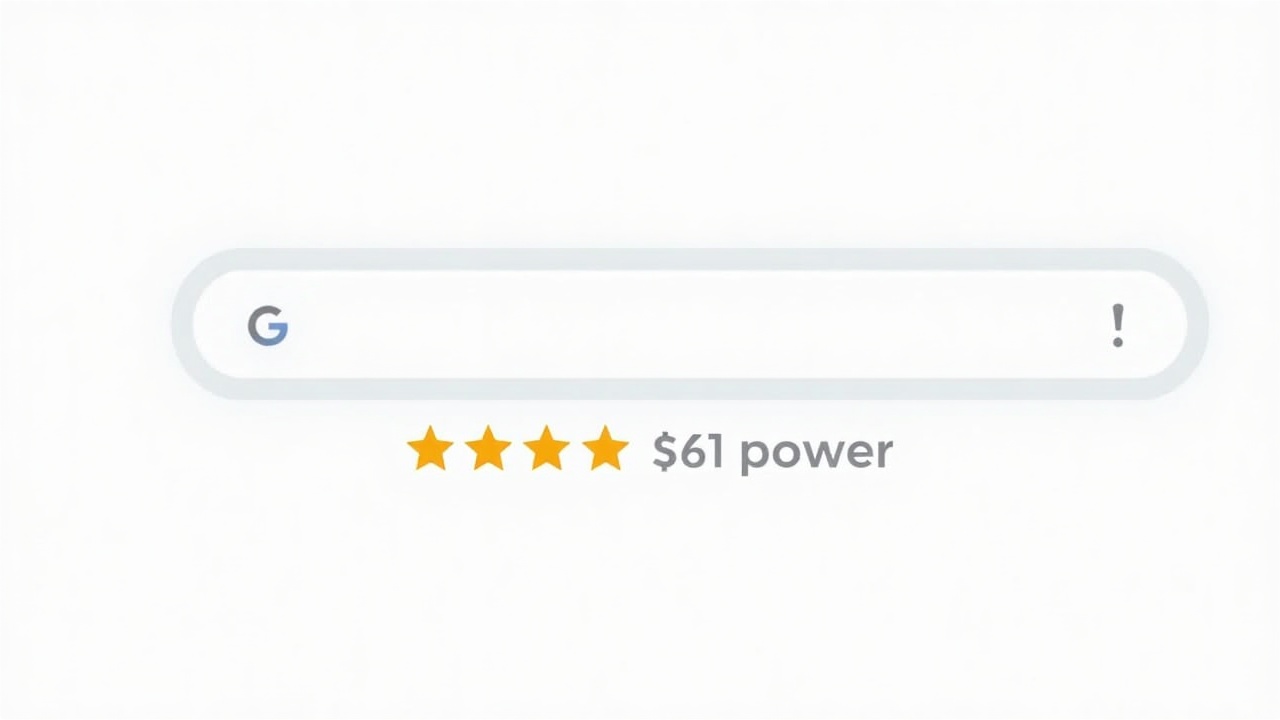 Exemplo de resultado de busca no Google com rich snippet mostrando avaliação e preço do produto