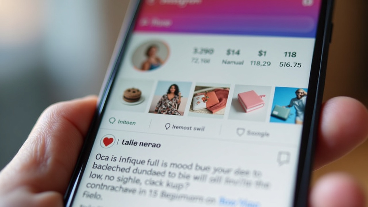 Tela de celular exibindo uma postagem de produto com muitos likes e comentários no Instagram.