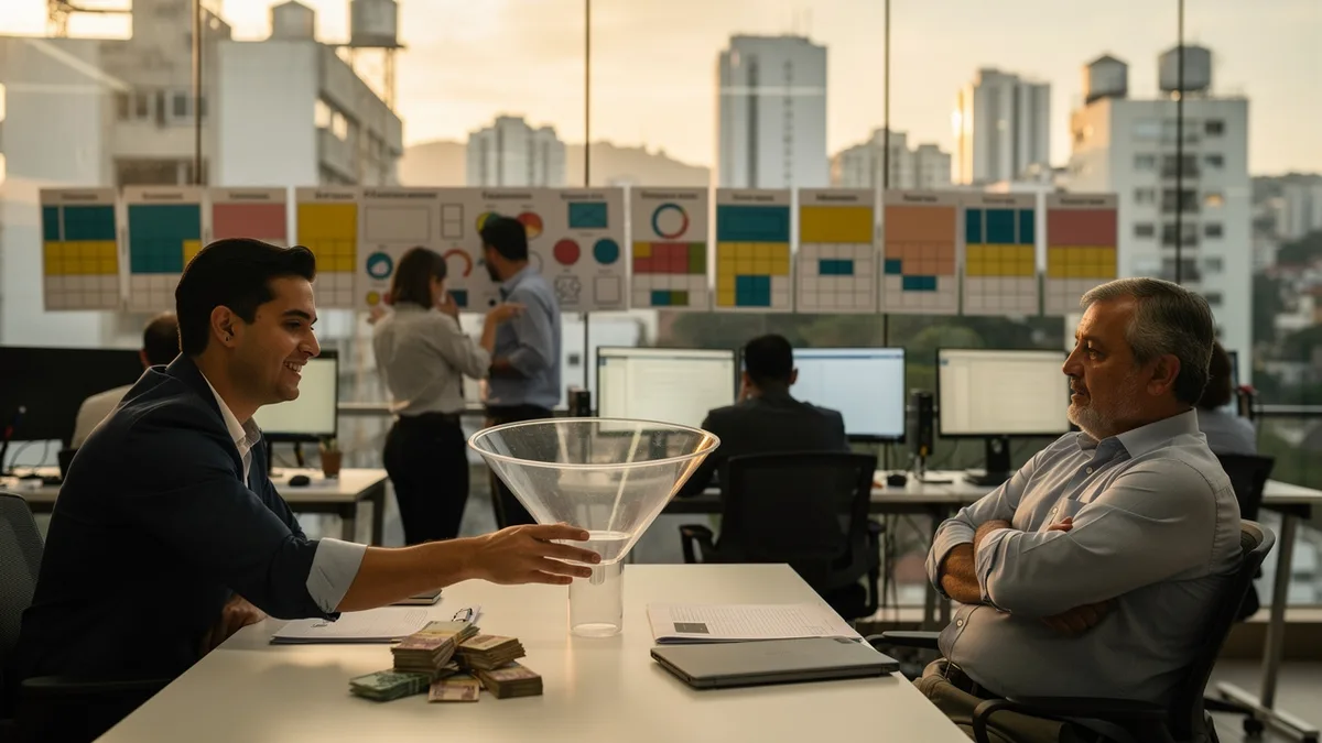 Você vende o funil no primeiro dia, mas leva meses para entender o negócio