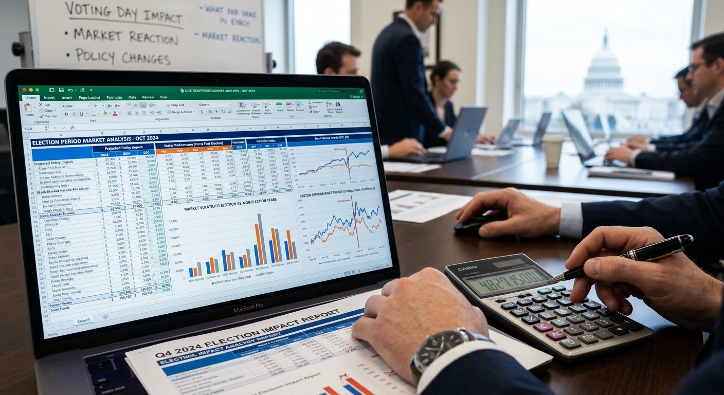 Calculadora sobre uma planilha com gráficos financeiros em uma mesa de escritório simbolizando análise de negócios