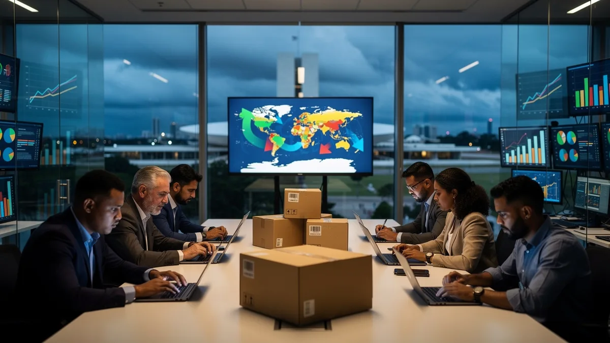 Forças competitivas no e-commerce sob pressão política e flutuação econômica