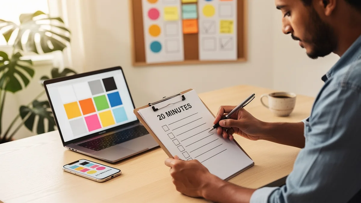 Organize tarefas semanais em 20 minutos com checklist simples de gestão