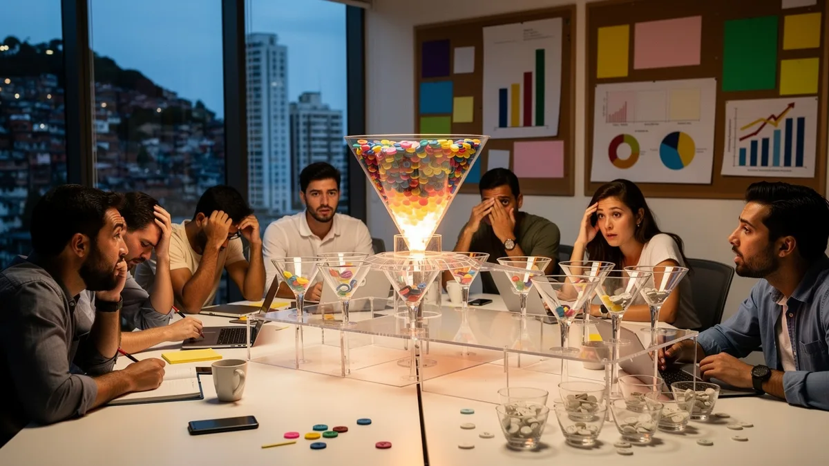 Funil de vendas agência repetido não escala, só dilui o resultado