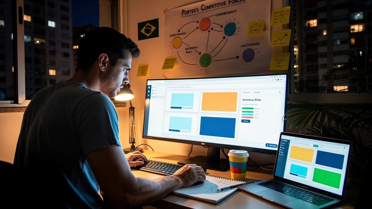 Repensei minha loja online com base em Porter e enxerguei novos riscos em 2026