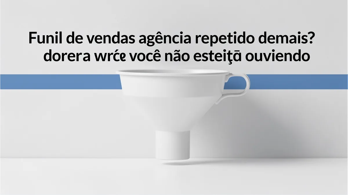Funil de vendas agência repetido demais? Talvez você não esteja ouvindo