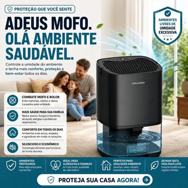 Reservatório do Desumidificador de Ar Antimofo