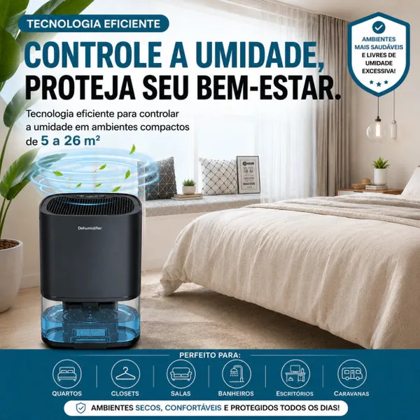 Desumidificador Antimofo em ambiente doméstico