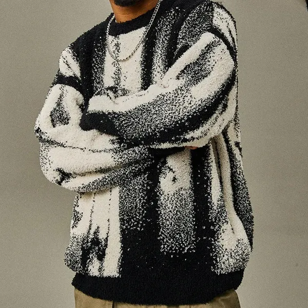Amric Abstract Pattern Sweater front view