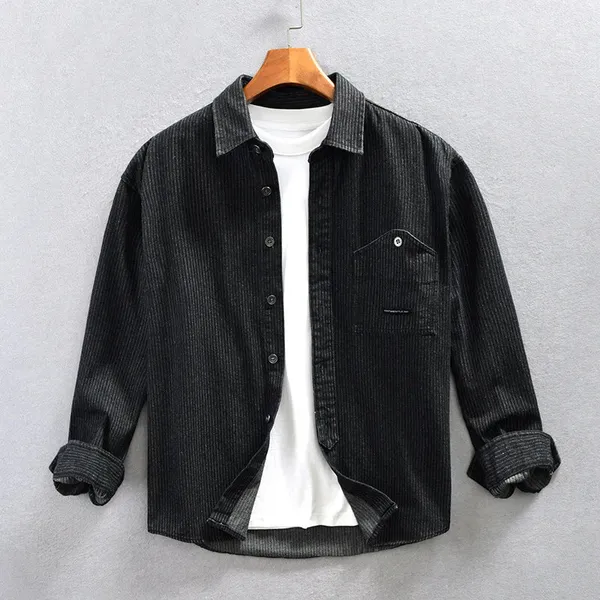 Brano Striped Denim Jacket front view