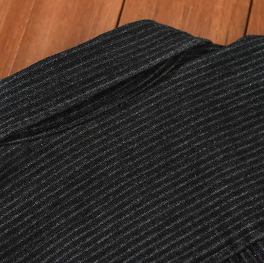 Brano Striped Denim Jacket side profile