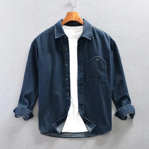 Brano Striped Denim Jacket worn look