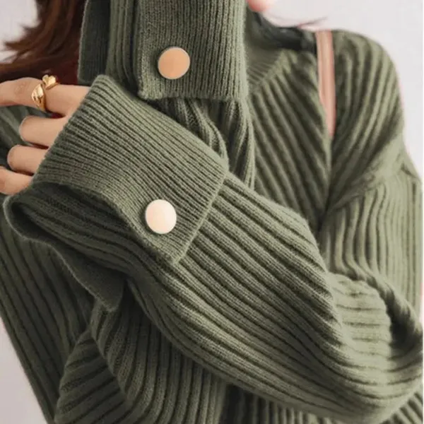 Niko Oversized High Neck Sweater – front view