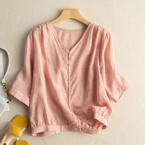 Zyla Cotton Blouse front view
