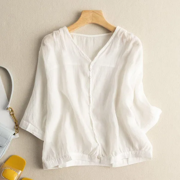 Zyla Cotton Blouse styling detail