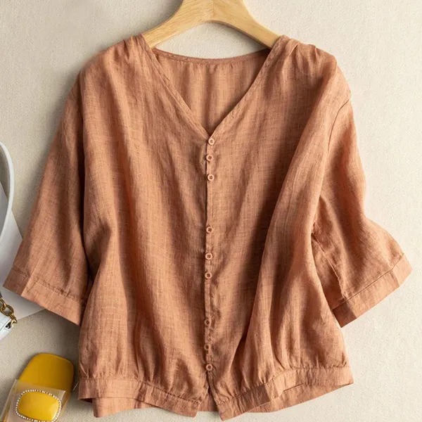Zyla Cotton Blouse worn look