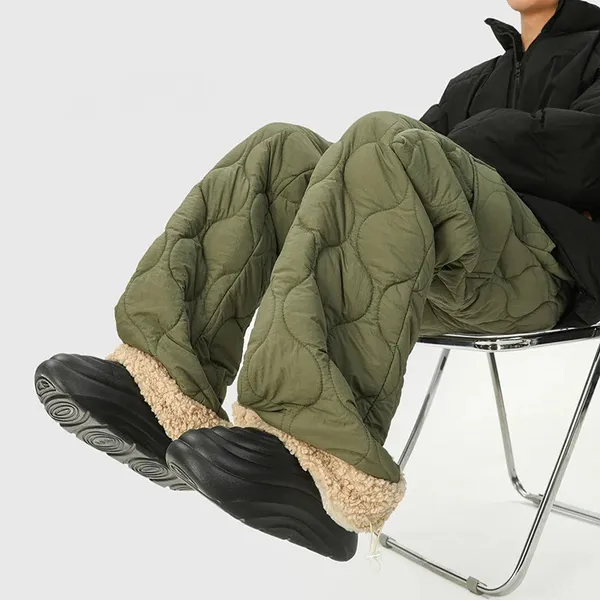 Felita Quilted Pants worn with winter outfit