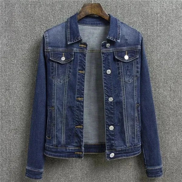 Evane Denim Jacket front view faded wash