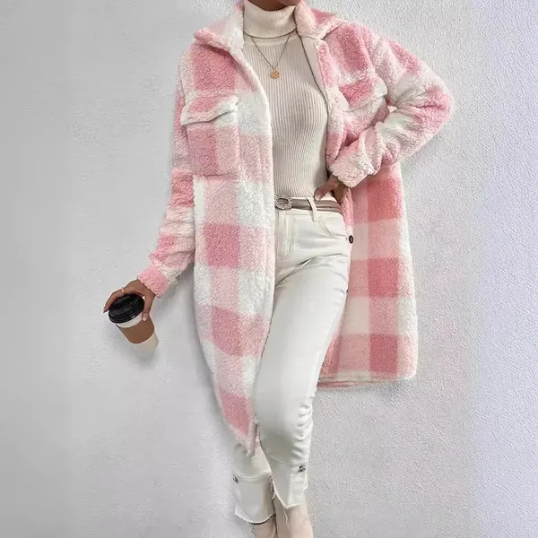 Marla Checkered Jacket side profile