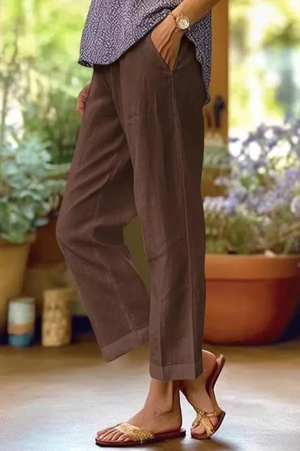 Solana trousers – side profile and drape detail