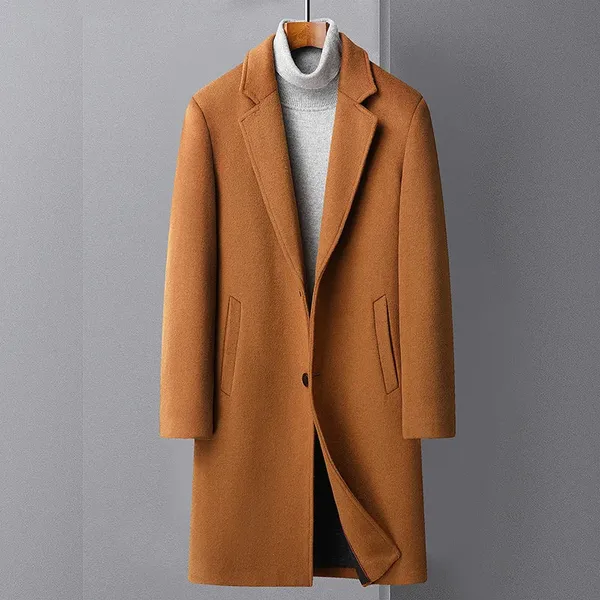 Men's Wool Blend Overcoat front view