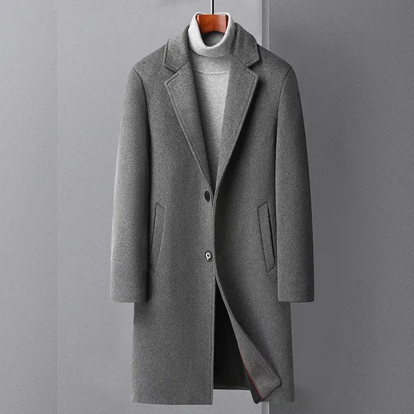 Men's Wool Blend Overcoat side profile