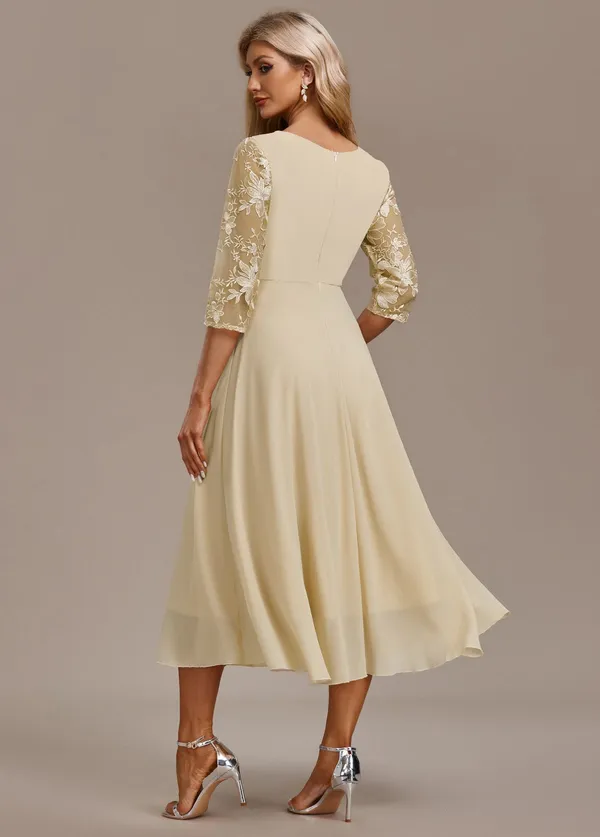 Bellamy dress back view embroidered detail