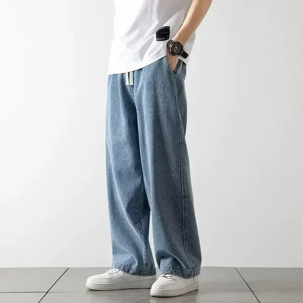 Remo Jeans front view – relaxed baggy fit washed denim