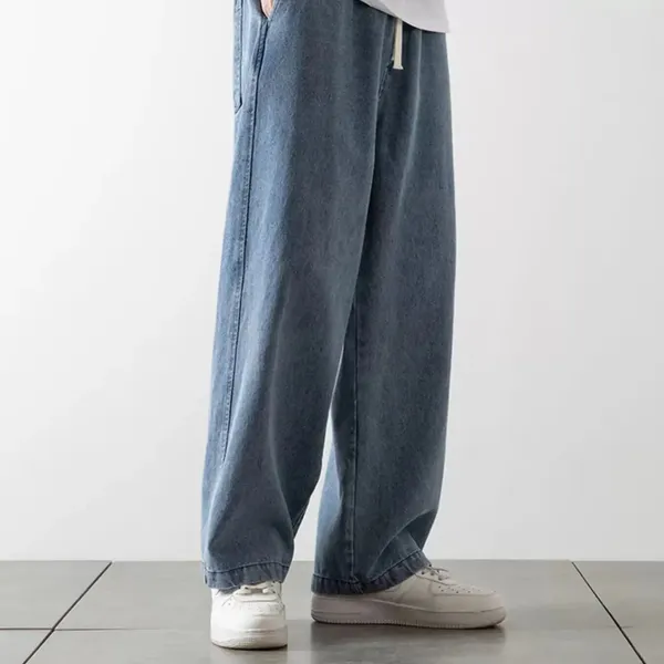 Remo Jeans side profile – soft washed denim drape