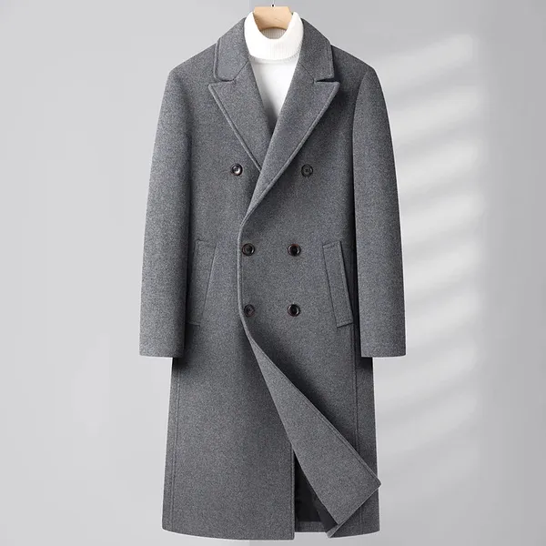 Men's Cashmere Overcoat side profile